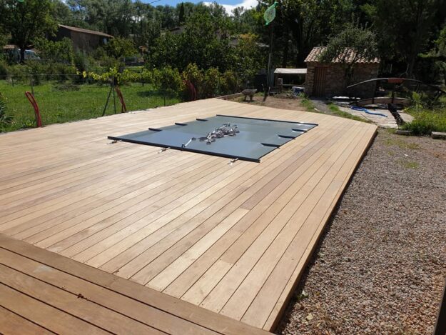 creation plage piscine bois Pignans
