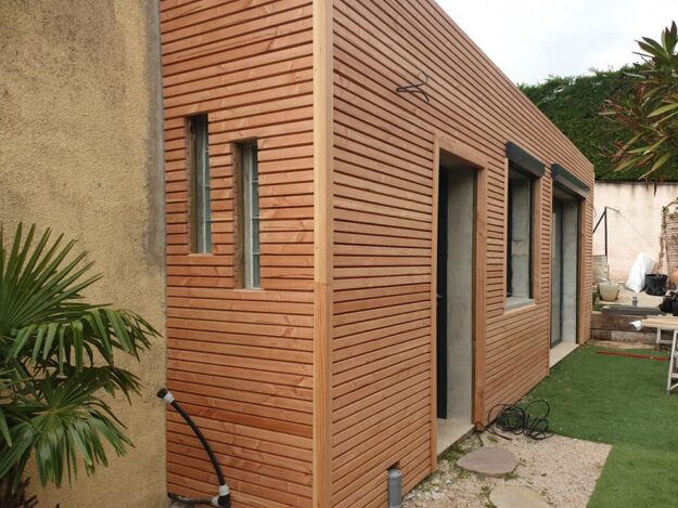 pose bardage bois Roquefort-la-Bédoule ms construction bois bardage facade